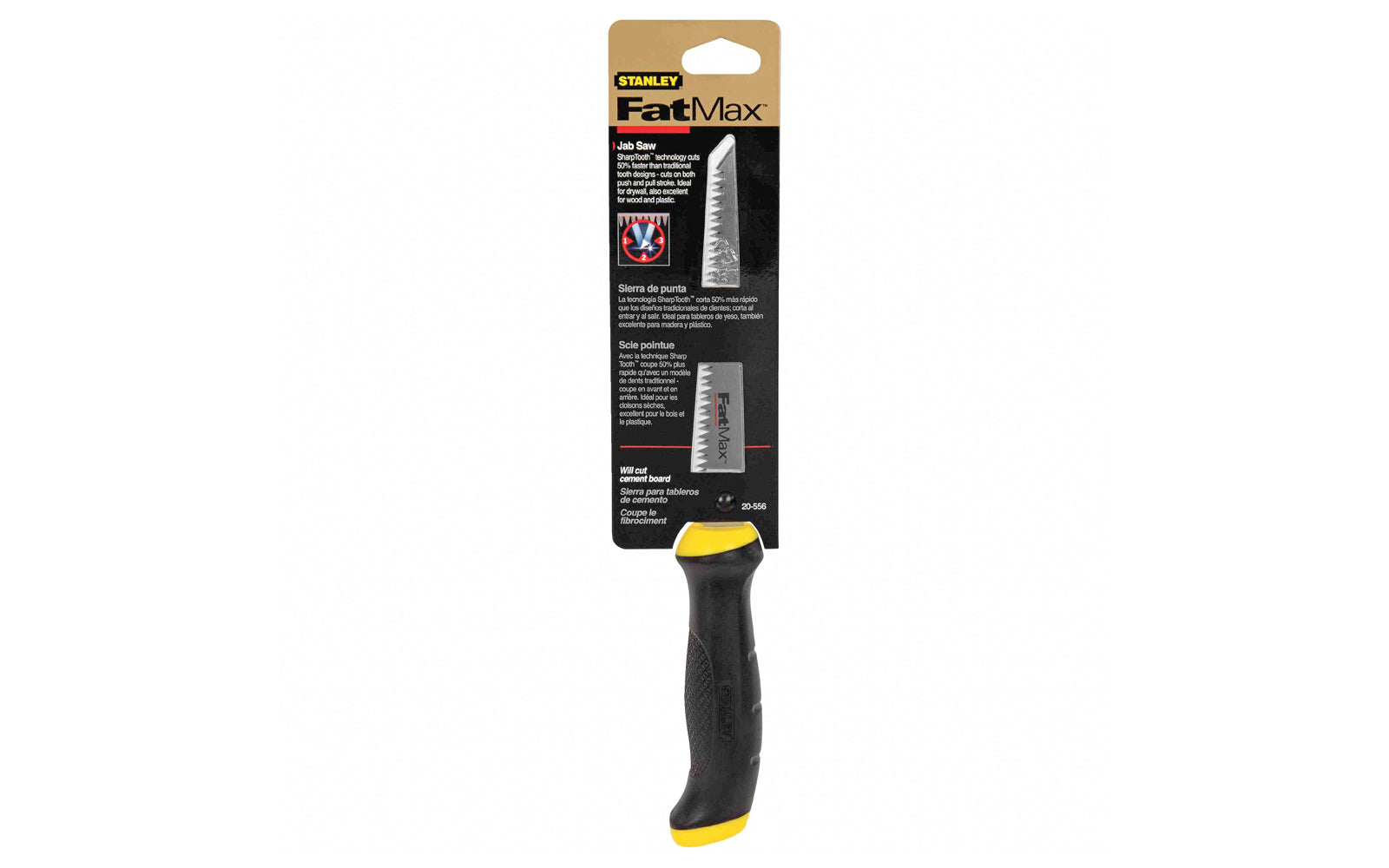 Stanley FatMax 6" Jab Saw / Drywall Saw with Rubber Handle ~ 20-556 - Made in France ~ Designed for drywall, wood, & plastic work