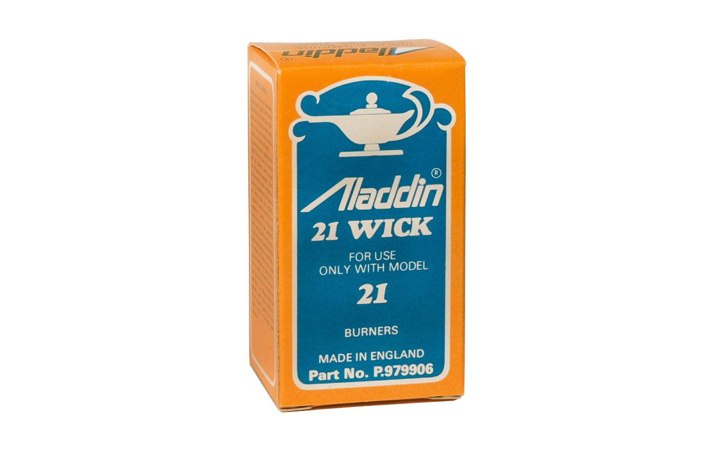 Aladdin #21 Lamp Wick ~ R199 ~ Made in England ~ The Aladdin #21 Lamp Wick is a quality lamp wick made by Aladdin Mantle Lamp Company. For use in models 21 & 21c lamp burners. Part No. P979906.