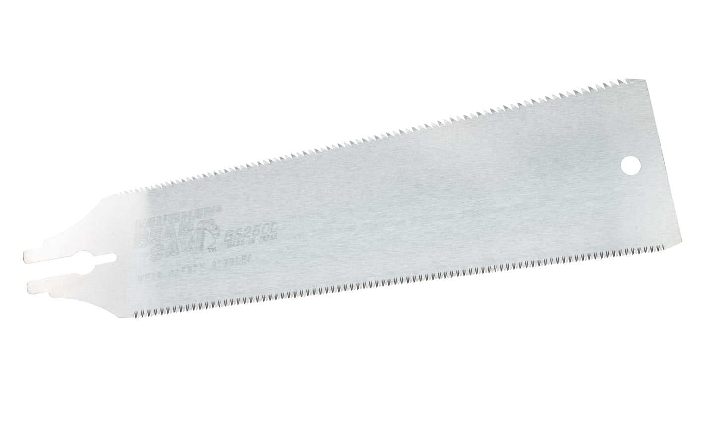 Made in Japan · Vaughan 250RBD ~ Crosscut Teeth: 18 TPI ~ Rip Teeth: 10 TPI ~ Impulse Hardened Teeth ~ Replacement Blade ~ "Ryoba Nokogiri" is a special double-sided Japanese pull-saw ~ Excellent for multi-purpose use - Good for Trimming - Cutting dovetails - Double Blade - Vaughan "Bear Saw" 250 mm replacement blade - 051218569322 