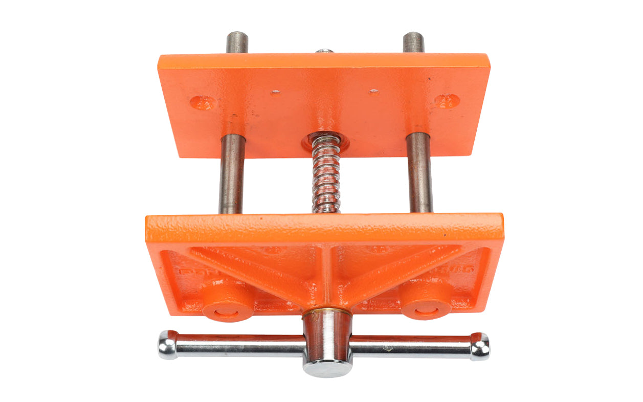 Pony 6-1/2" Light Duty Woodworker's Vise ~ 4-1/2" Jaw Opening - Pony Jorgensen Model No. 26545 - Main screw with acme thread & double steel guide bars for smooth operation - countersunk holes in the jaws are perfect for wood-facing attachments