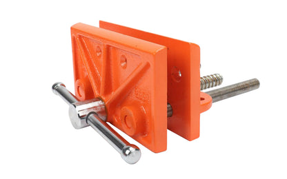 Pony 6-1/2" Light Duty Woodworker's Vise ~ 4-1/2" Jaw Opening - Pony Jorgensen Model No. 26545 - Main screw with acme thread & double steel guide bars for smooth operation - countersunk holes in the jaws are perfect for wood-facing attachments ~ 044295265454