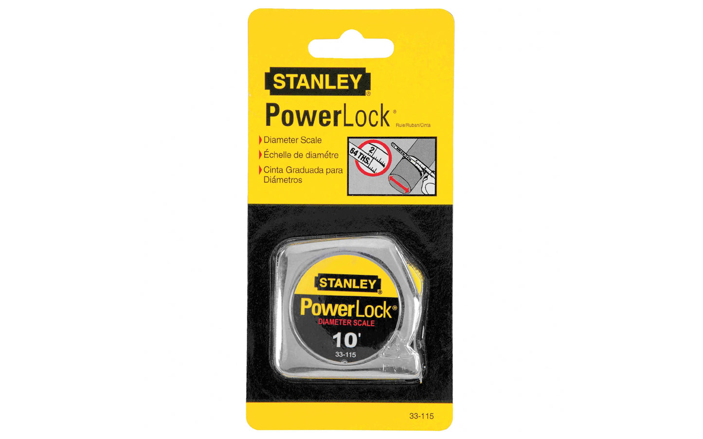 Stanley Powerlock 10' Tape Measure ~ Diameter Scale ~ 33-115