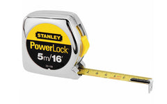 Stanley Powerlock 5m / 16' Tape Measure - Metric & Standard ~ 33-158