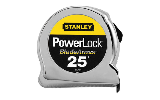Stanley Powerlock 25' Tape Measure with BladeArmor ~ 33-525 - Made in France