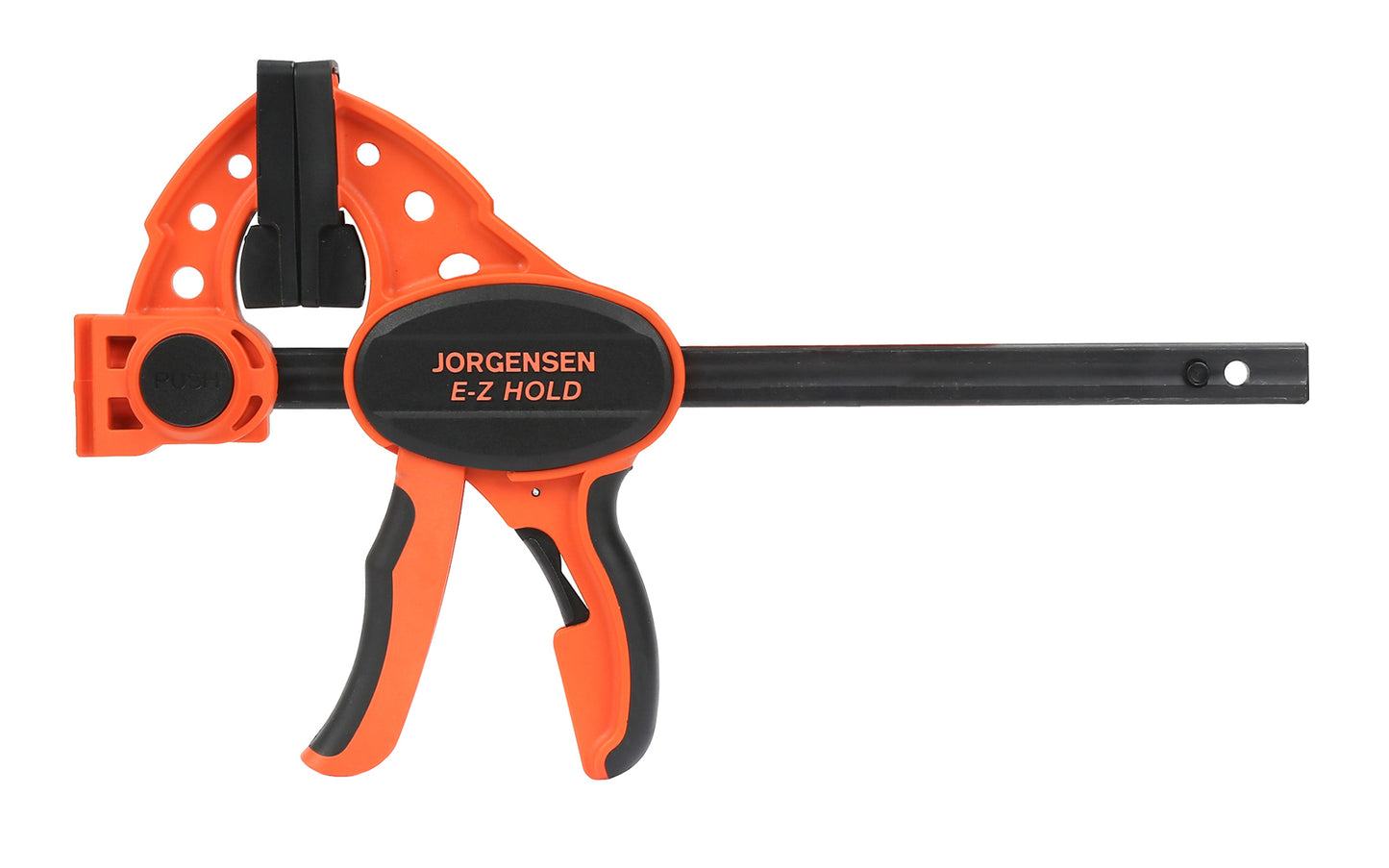 Jorgensen "Ez-Hold" Medium-Duty / Spreader Expandable Clamp ~ 6" Opening - Model No. 33406 - Comfortable one-hand clamping - Reversible Jaw converts clamp to spreader - 6" max opening - 300 lbs. clamping pressure