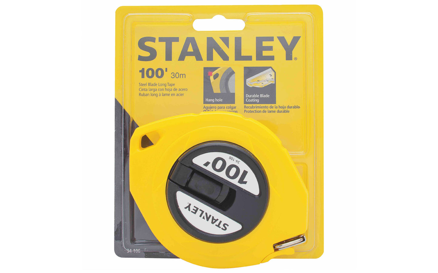 Stanley 100' Steel Blade Tape Measure ~ 34-106