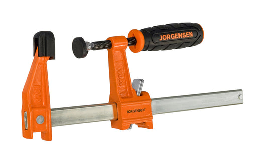 Jorgensen 6" Medium-Duty Steel Bar Clamp ~ No. 3706 - Pony Jorgensen ~ Cast iron heads & rust resistant steel bars ~ 6" max opening ~ 600 lbs. clamping pressure ~ Medium Duty style
