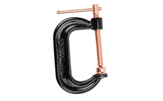 Pony 3" Heavy Duty Drop-Forged C-Clamp ~ No. 403-D - Heavy Duty - Drop Forged Steel - Industrial Grade - 3" max opening - 2-3/8" throat depth - Copper coated cold-drawn screw - 3,500 lb. clamping force