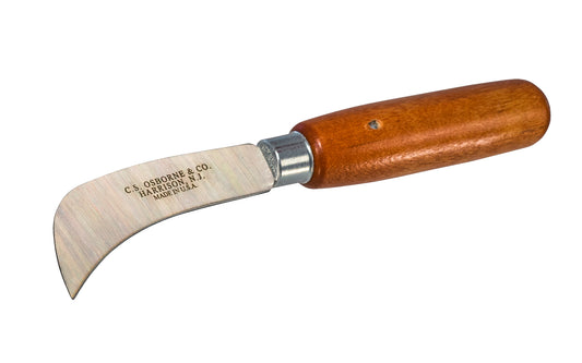 CS Osborne Hawk Bill Knife - 3" Blade ~ No. 420 - Made of the finest cutlery steel. Lacquered, pinned hardwood handle - #420 Knife