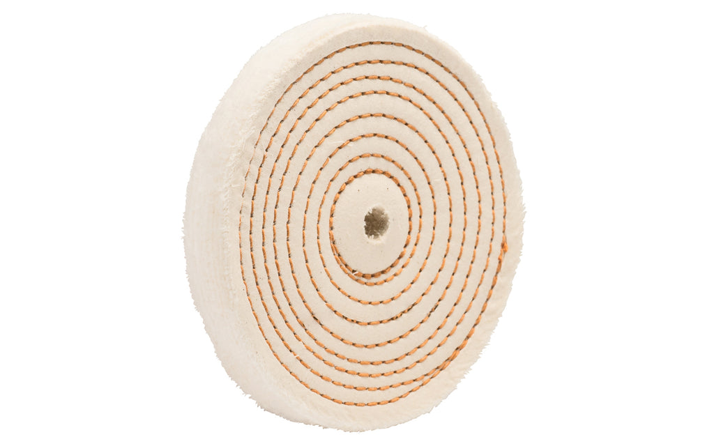 8” Sisal Buffing Wheel 1/4 Spiral Sewn 5/8” Arbor Hole