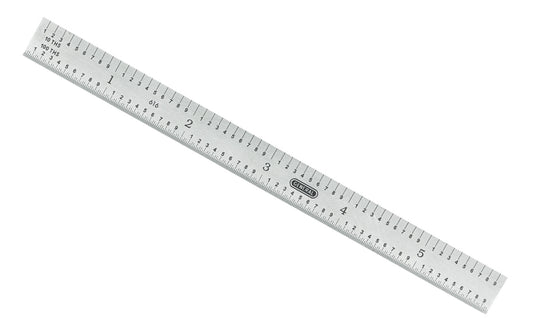 General Tools 6" Stainless Rule (10ths, 100ths, 32nds, 64ths) - Model No. 616 ~ 6" overall length x 1/2" wide - Precision Made Machinist Rule