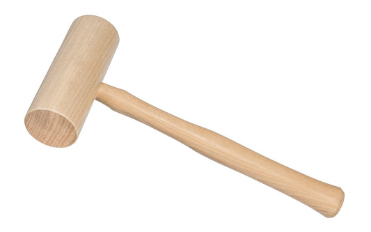 #0 Hickory Wooden Mallet ~ 2" Diameter Head - Tennessee Hickory Handles - Wooden Mallet - 2" face - 14 oz Wooden mallet - Made in USA - Model No. 750-15 - 14 oz. ~ Tennessee Hickory Mallet - Hardwood Mallet - 14 oz Mallet