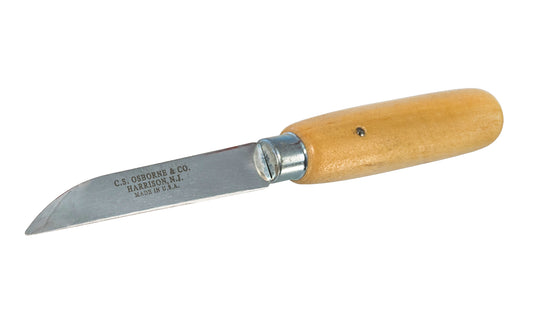 CS Osborne Sharp Point Knife - 3-3/4" Blade ~ No. 79-1/2 - Carbon Steel Blade - Popular in the shoe & leather industries ~ Made in USA ~ 096685600604