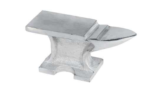 Chrome Plated Steel Single-Horned Anvil - 1.2 lb - This jeweler's anvil is good for silversmiths & jewelers. Use this anvil for flattening, shaping, forming, bending, repairing, & great for detail wire - 5" Long  x 2-1/2" Wide  x 1-1/2" High