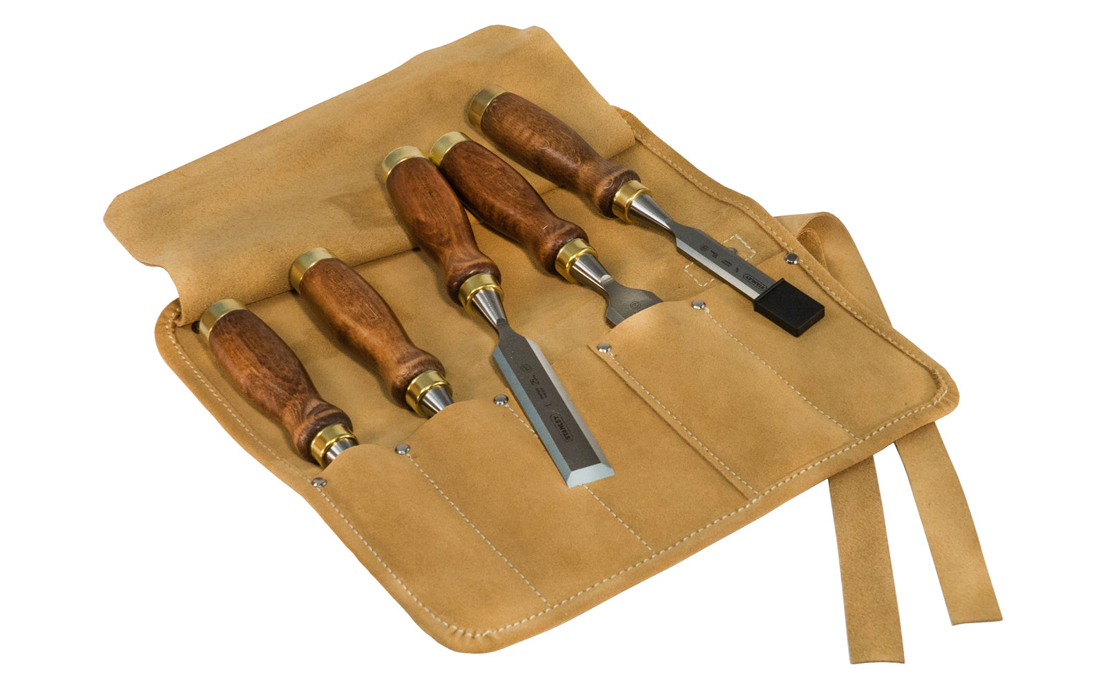 Libraton Woodworking Chisel Set, 4pcs Cr-V Wood Chisels Set, Professional  Chisels with Leather Pouch for