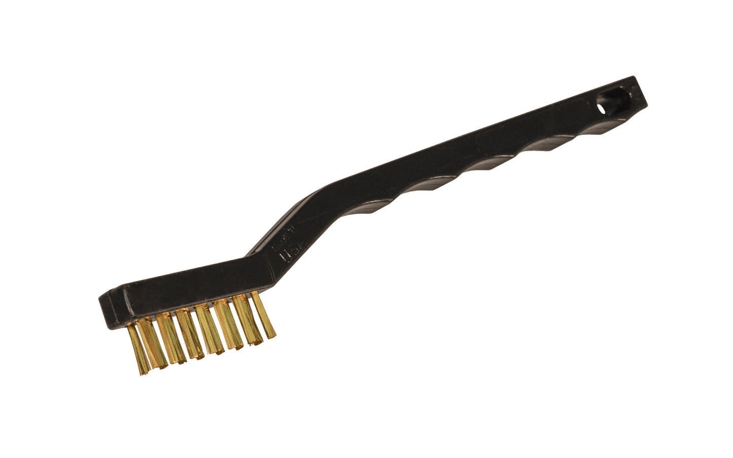 7" Long Brass Cleaning Brush with Plastic Handle ~ 5/16" Width x 1/2" Trim - Model No. 271 - Made in USA