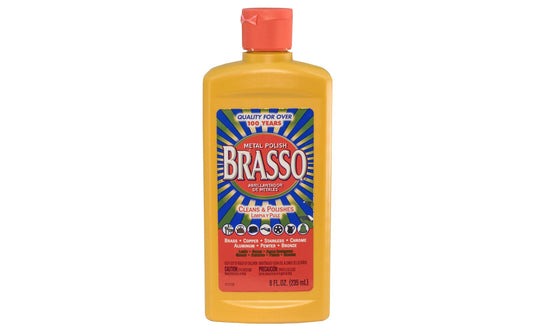 Brasso Metal Polish ~ 8 oz - Use on Metals Such as Brass, Copper, Chrome, Bronze, Stainless, Aluminum, Pewter & more