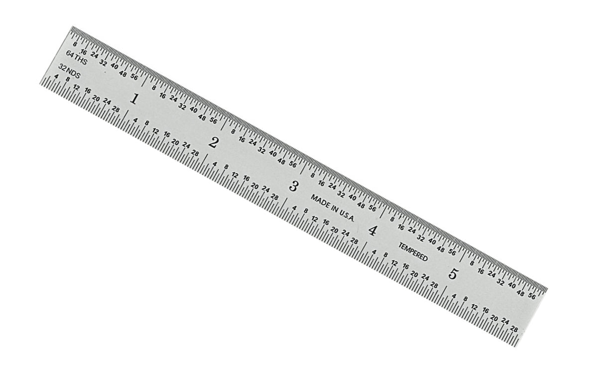 6 4R (1/8, 1/16, 1/32, 1/64) Stainless Steel Machinist Ruler / Rule Scale