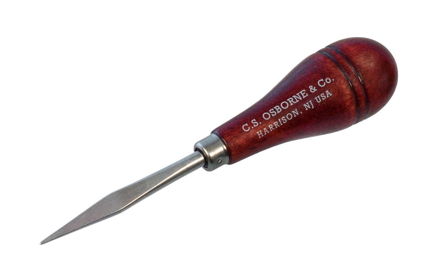 CS Osborne Fid ~ No. 477 - Blunt awl for stretching & enlarging holes in leather for easy lacing. Also used for stippling, tightening or loosening knots - Hardwood wooden handle ~ Made in USA ~ 096685676364