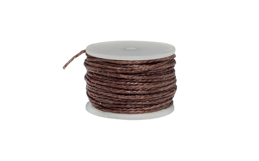CS Osborne Waxed Brown Thread ~ 12-1/2 Yards Length - 413R BR - Made in USA - Excellent for sewing & repairing leather, canvas, & similar materials - 0.27 mm (0.01") Diameter - Brown color - Waxed polyester thread - Model No. 413R BR ~ 096685621845