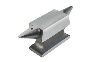 Forged Steel Double-Horned Anvil - 1.3 lb - Jeweler's anvil is good for silversmiths & jewelers. Use this anvil for flattening, shaping, forming, bending, repairing, & great for detail wire work as well.  1.3 lb. weight. (600 grams)