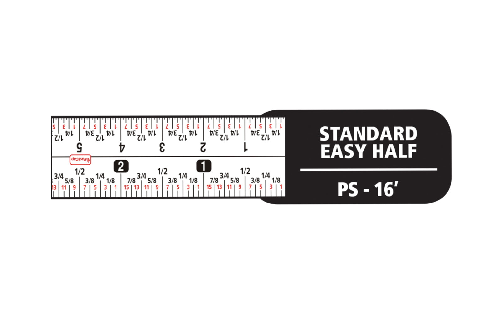 FastCap ProCarpenter Standard Easy Half Tape Measure - 16' - Model No. PS EASY HALF - Will find the center of any board in seconds