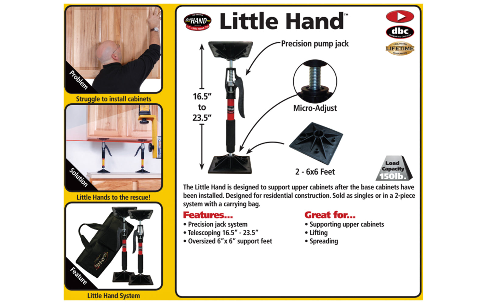FastCap 3rd Hand "Little Hand" Cabinet Support System