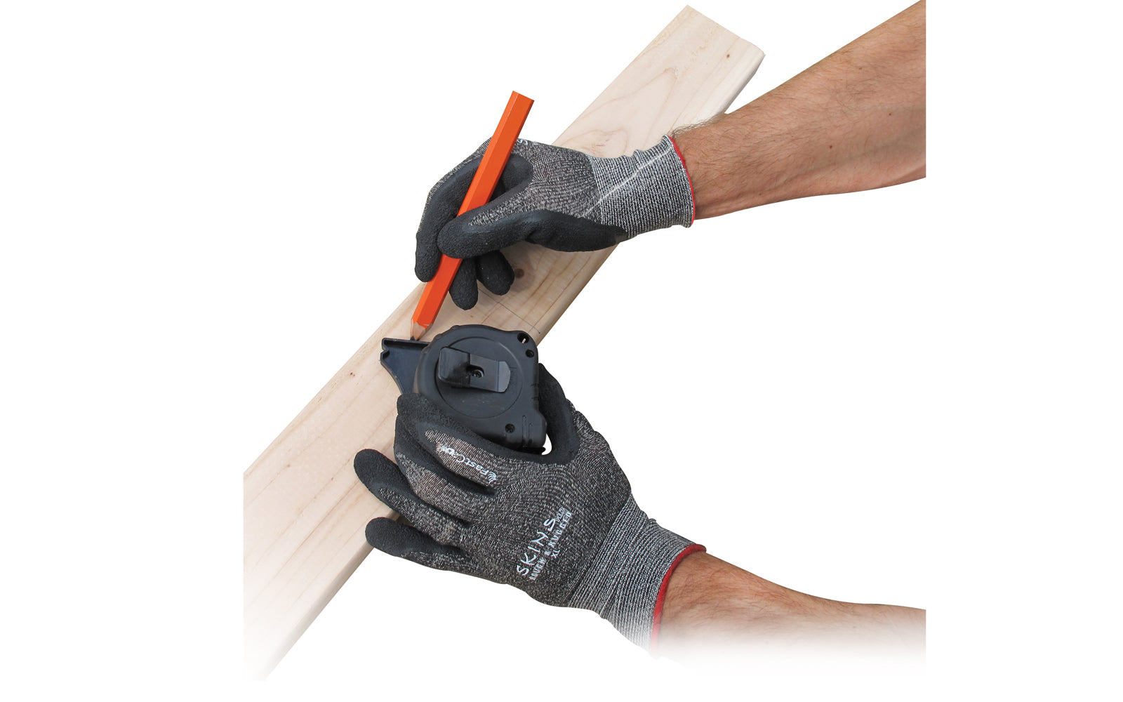 FastCap Skins HD Work Gloves - Latex Coated Palms - Model SKINS HD ~ Excellent for general construction, handling wood lumber & melamine, mill work, glass handling, metal parts, automotive repair & parts assembly