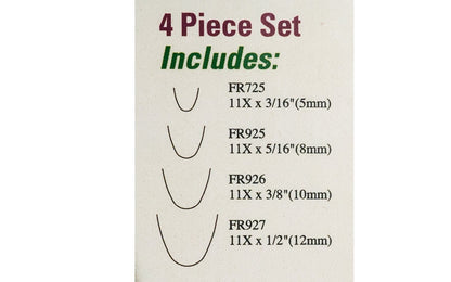 Flexcut 11X Thumbnail Carving Set ~ FR920 - 4-piece set - Includes 11X x 3/16" (5 mm), 11X x 5/16" (8 mm), 11X x 3/8" (10 mm), 11X x 1/2" (12 mm) - High Carbon Steel blades - Ash wood handles - Palm Carving Tool Set - Made in USA - These very deep gouges are designed with a parabolic curve