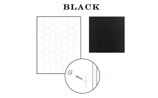 FastCap 9/16" Black Adhesive Cover Caps - Solid PVC ~ 265 Pieces - Model No. FC.MB.916.BL