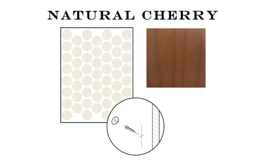 FastCap 9/16" Natural Cherry Adhesive Cover Caps - Woodgrain PVC ~ 265 Pieces - Model No. FC.MB.916.NC