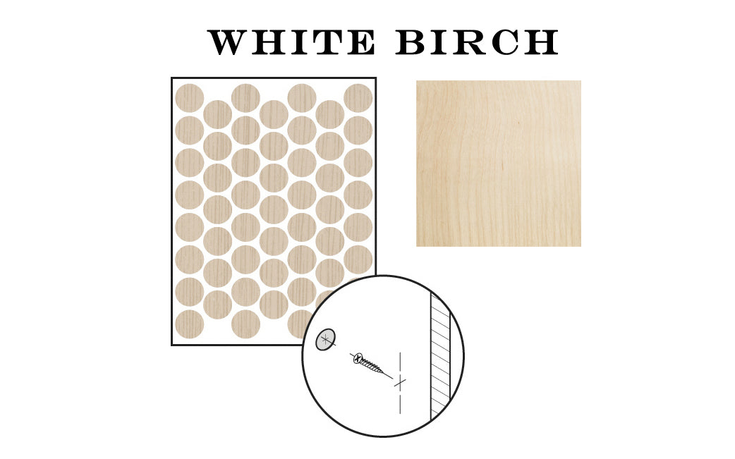 FastCap 9/16" White Birch Adhesive Cover Caps - Unfinished Wood ~ 260 Pieces - Model No. FC.MB.916.WB