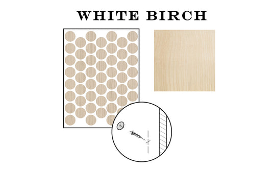 FastCap 9/16" White Birch Adhesive Cover Caps - Unfinished Wood ~ 260 Pieces - Model No. FC.MB.916.WB