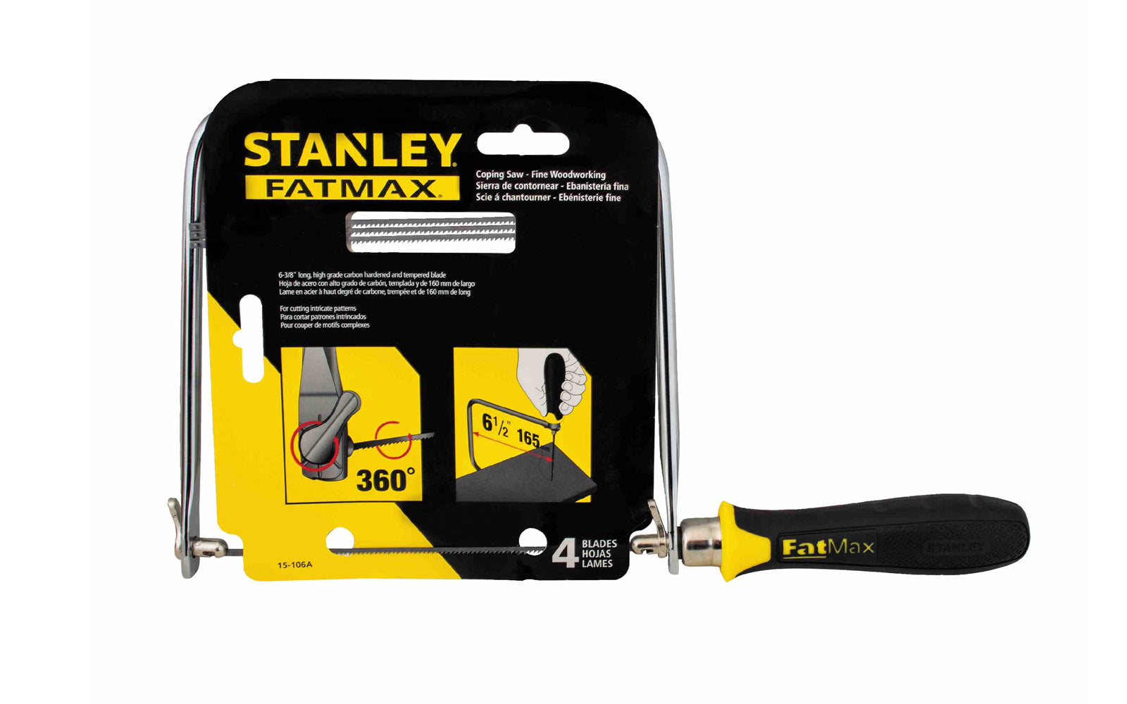 Stanley FatMax Coping Saw – 6-3/4 Inch, Hand Tool For Precision Cutting & Curves