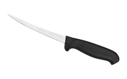 Mora Stainless Narrow Fillet Fishing Knife ~ Made in Östnor, Sweden · Made of high quality stainless steel ~ 6-1/4" long sharp flexible blade ~ Blade extends down through handle ~ Excellent for filleting ~ Mora 121-5090 ~ 7391846007456