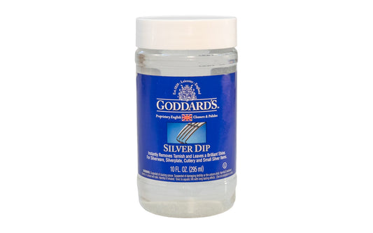 Goddard's Silver Dip ~ 10 oz - Made in USA - Model No. 707486 - Instantly Removes Tarnish & Leaves a Brilliant Shine ~ For Silverware, Silver plate, Cutlery & Small Silver Items - Cleans Even Difficult-to-Reach Places Such as Between Fork Tines - Professional Cleaning Power
