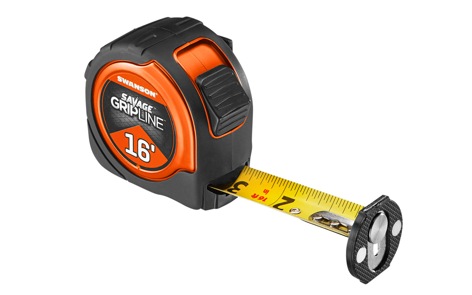 Swanson Savage Gripline 16' Tape Measure ~ Magnetic Tip - Model SVGL16M1 - Grips PVC, Conduit & Pipe up to 2