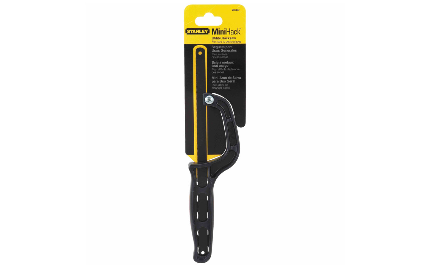 Stanley Mini Utility Hacksaw With Plastic Handle ~ 20-807 - Ideal for cutting metal & plastic in hard to reach places