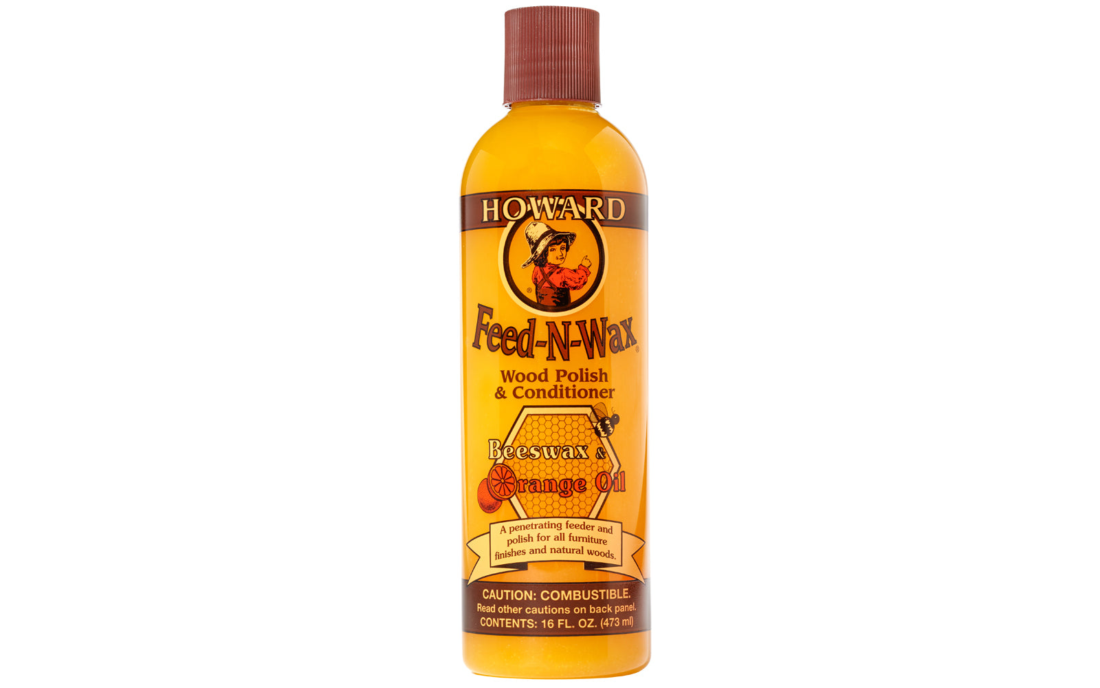 Howard Feed and Wax Wood Polish and Conditioner 16 oz.