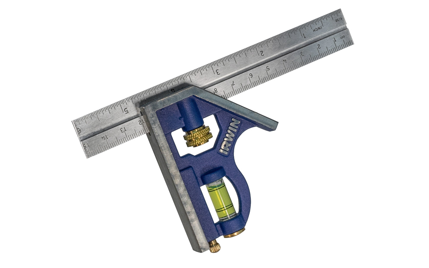 Irwin 6" Combination Square - Model No. 1794468 ~ Metric & standard graduations & gives accurate 90° & 45° readings ~ 038548995298