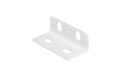 Fastcap Metal Kolbe Korner, White - 50 Pack - Mounting bracket for shaker style drawer fronts. It allows for the drawer face to be mounted to the box easily, quickly & without hassle - Model No. KK.50PC.METAL.WH