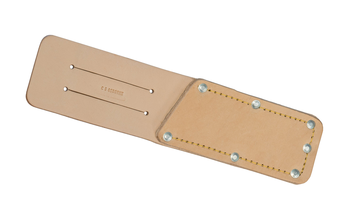 CS Osborne Leather Sheath - 10" Length ~ No. 72 - CS Osborne Safety Sheath - Knife Tool Sheath  - Made in USA - Stitched edges reinforced with rivets - Leather material - #72 ~ 096685601847