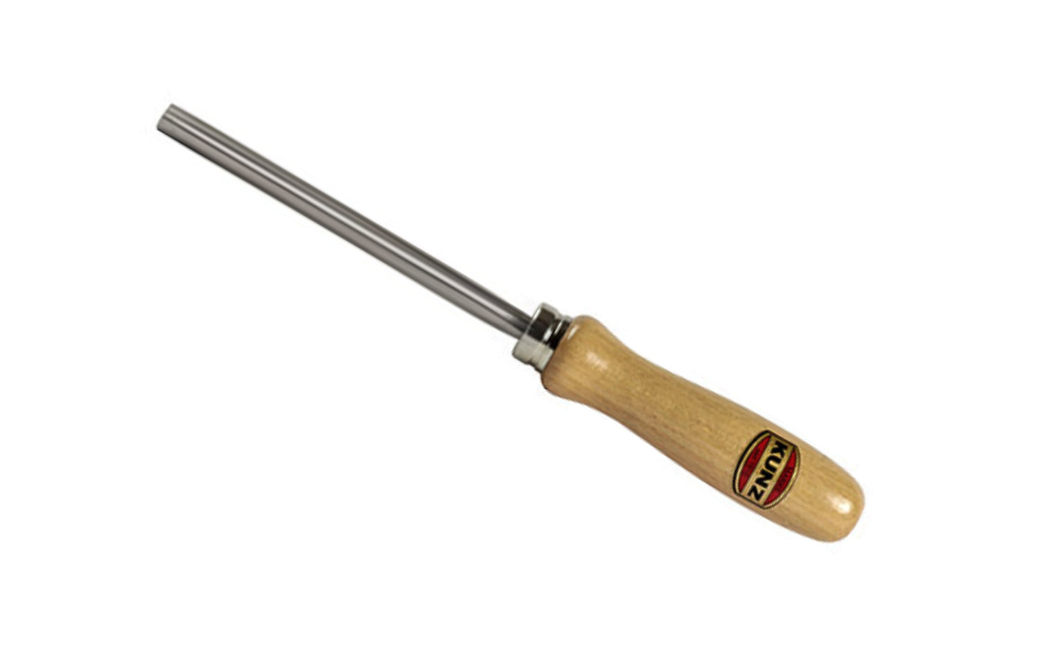 Kunz Round Burnisher ~ Model No. 124 ~ 4-1/4" long round blade ~ Hardened blade ~ 8-3/4" long overall length ~ Important tool for final step of preparing a cabinet scraper