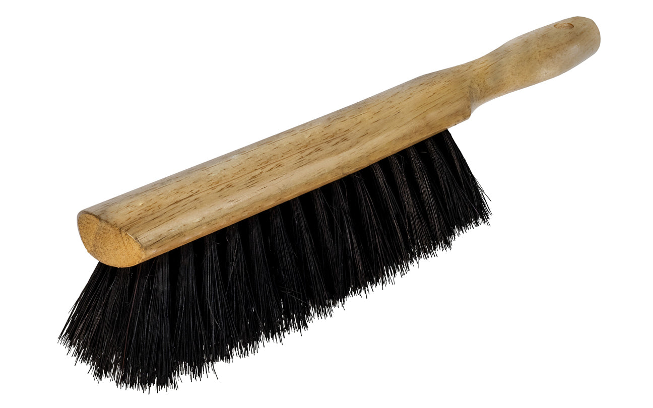 Bench Brush ~ Tampico Bristles - Magnolia Counter Duster Model No. 58 ~ Well-made duster ~ Bristles are staple set in clear lacquered hardwood block ~ Moderate/Light stiffness - Great for wood chips, sawdust, glass chips, & general woodshop debris ~ Made in USA