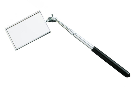 Telescoping Inspection Mirror ~ 2" x 3-3/8" - For inspection of hard to reach work pieces & machines ~ Mirror makes it possible for mechanics, toolmakers, assemblers, inspectors, etc. to see deep inside inaccessible workpieces & machines ~ General Tools Model No. 560 ~ 038728424730