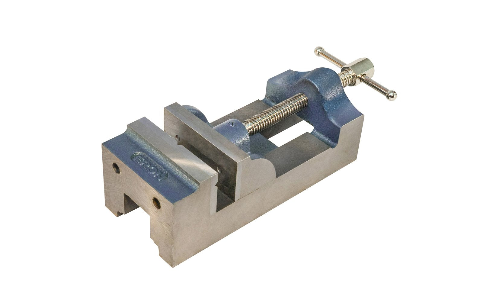 Japanese 2-1/2" Drill Press Vise - Eron Vise ~ Top faces & side faces have a ground finish for high accuracy - 2-1/2" jaw opening - 2-1/2" jaw width - Eron Model No. P250 - Main screw with acme thread for smooth operation & allows for powerful clamping - 6 lb. weight - Heavy Duty