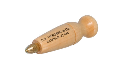 The CS Osborne Awl Haft ~ No. 141 has a brass chuck designed to hold thick awls or wider needles. Made in USA ~ 096685122083