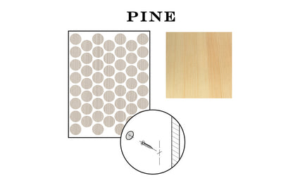 FastCap 9/16" Pine Adhesive Cover Caps - Unfinished Wood ~ 260 Pieces - Model No. FC.MB.916.PN