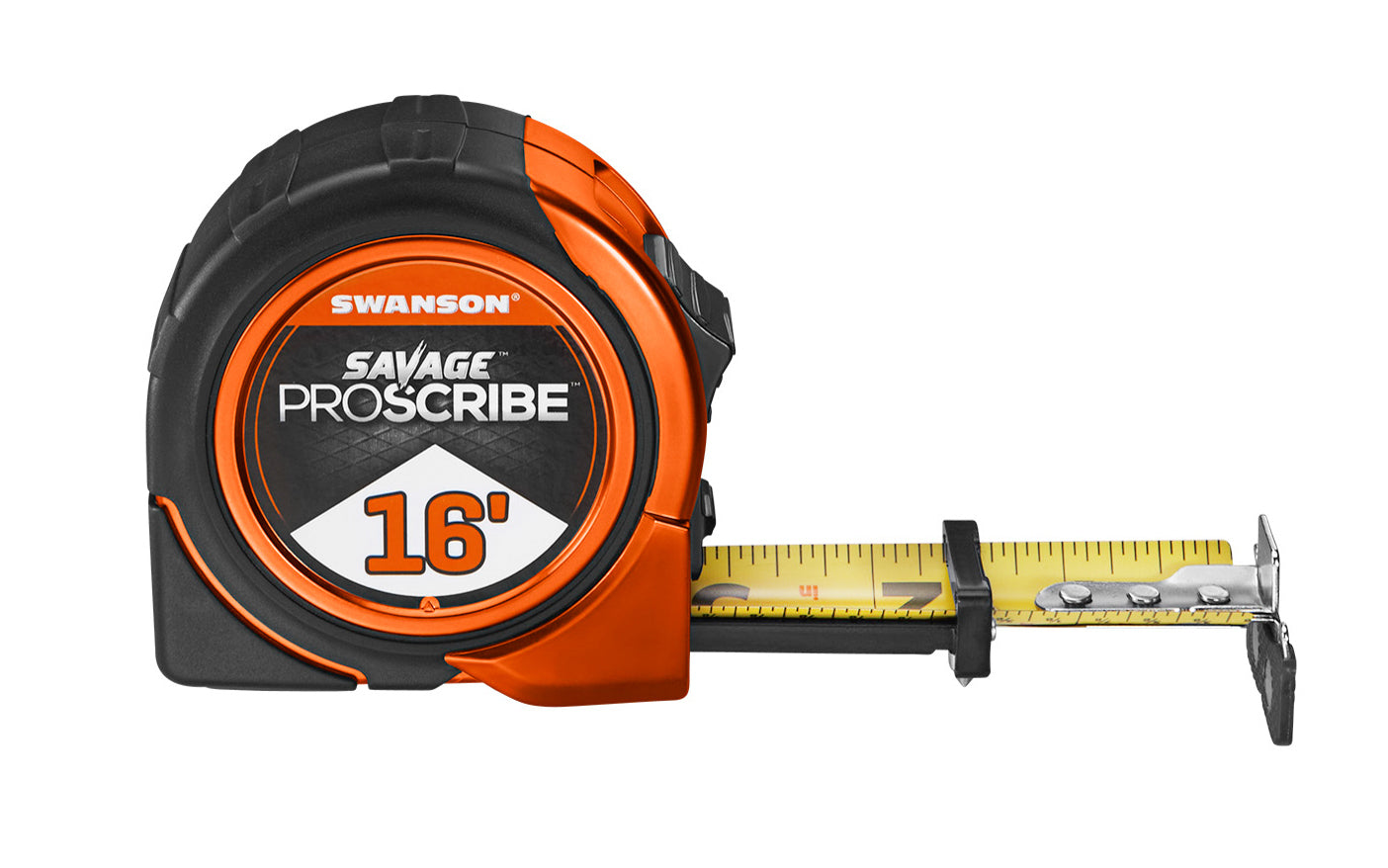 Swanson Savage Proscribe 16' Tape Measure ~ Magnetic Tip - Scribes circles into surfaces with centering pin - Model No. SVPS16M1