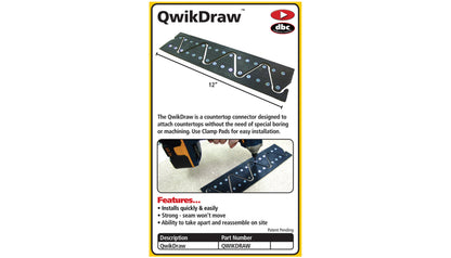 FastCap Qwikdraw Countertop Connector - Designed to attach countertops quick & fast